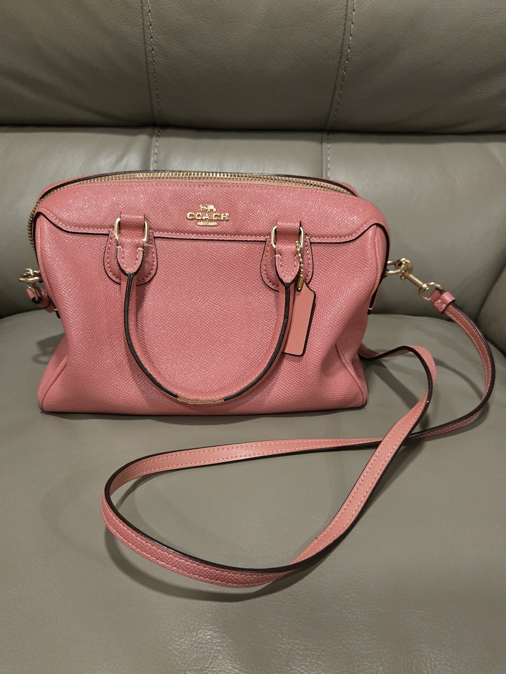 Coach Mini Bennett Satchel and Wallet Set - Glitter Peony Pink - Picture 2 of 16